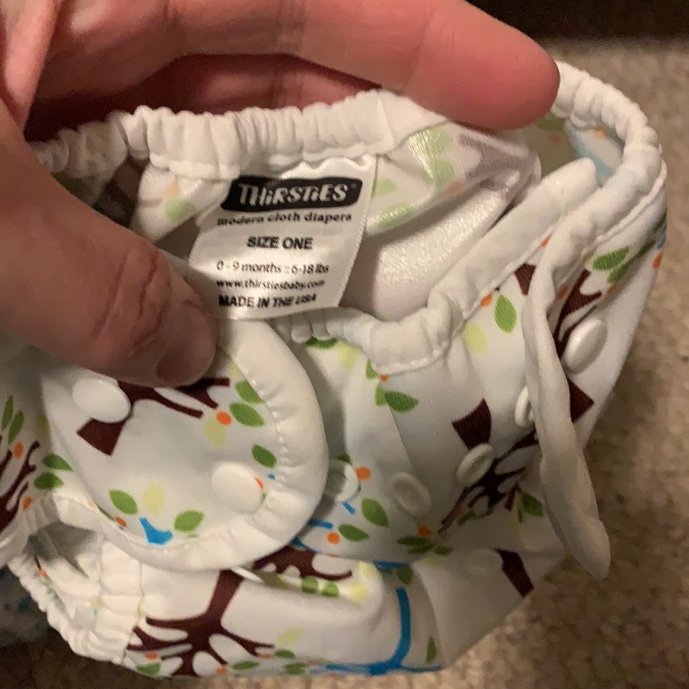 Lot of 11 Cloth Diapers - Thirsties, Swaddlebees, Totbots & Rumparooz - Picture 10 of 16